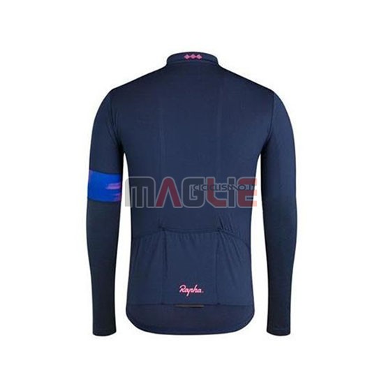 Maglia EF Education First-Drapac Manica Lunga 2020 Spento Blu